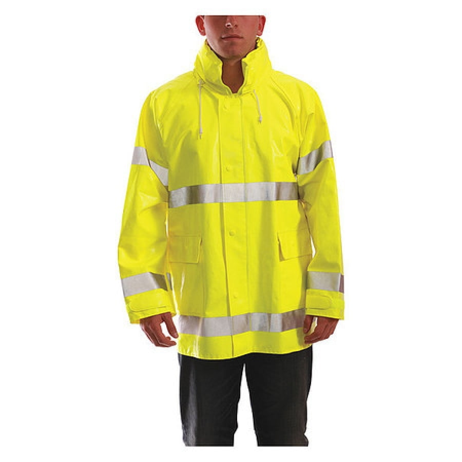 Tingley TINGLEY J53122 ComfortBrite Rain Jacket, HiVis Ylw/Green