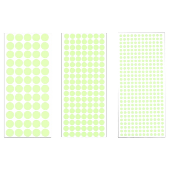Uxcell Glow in The Dark Dot Stickers, Glow Dot Wall Decals, 522 Dots in 3 Sizes