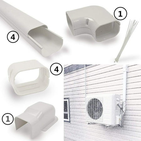 Jeacent 4 14 Ft Air Conditioner Decorative Pvc Line Cover Kit For Mini Split And Central Air Conditioners Heat Pumps Tubing Cover Set Walmart Canada