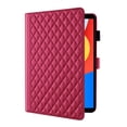 thumbnail image 2 of For Xiaomi Redmi Pad SE 8.7 inch Released 2024 Case, Rhombus Pattern Multiple Viewing Angles Stand Slim Folio Cover (Red), 2 of 6