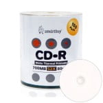 3000 Pack Smartbuy 52X CD-R 700MB 80Min White Thermal Hub Printable Data Blank Media Recordable Disc