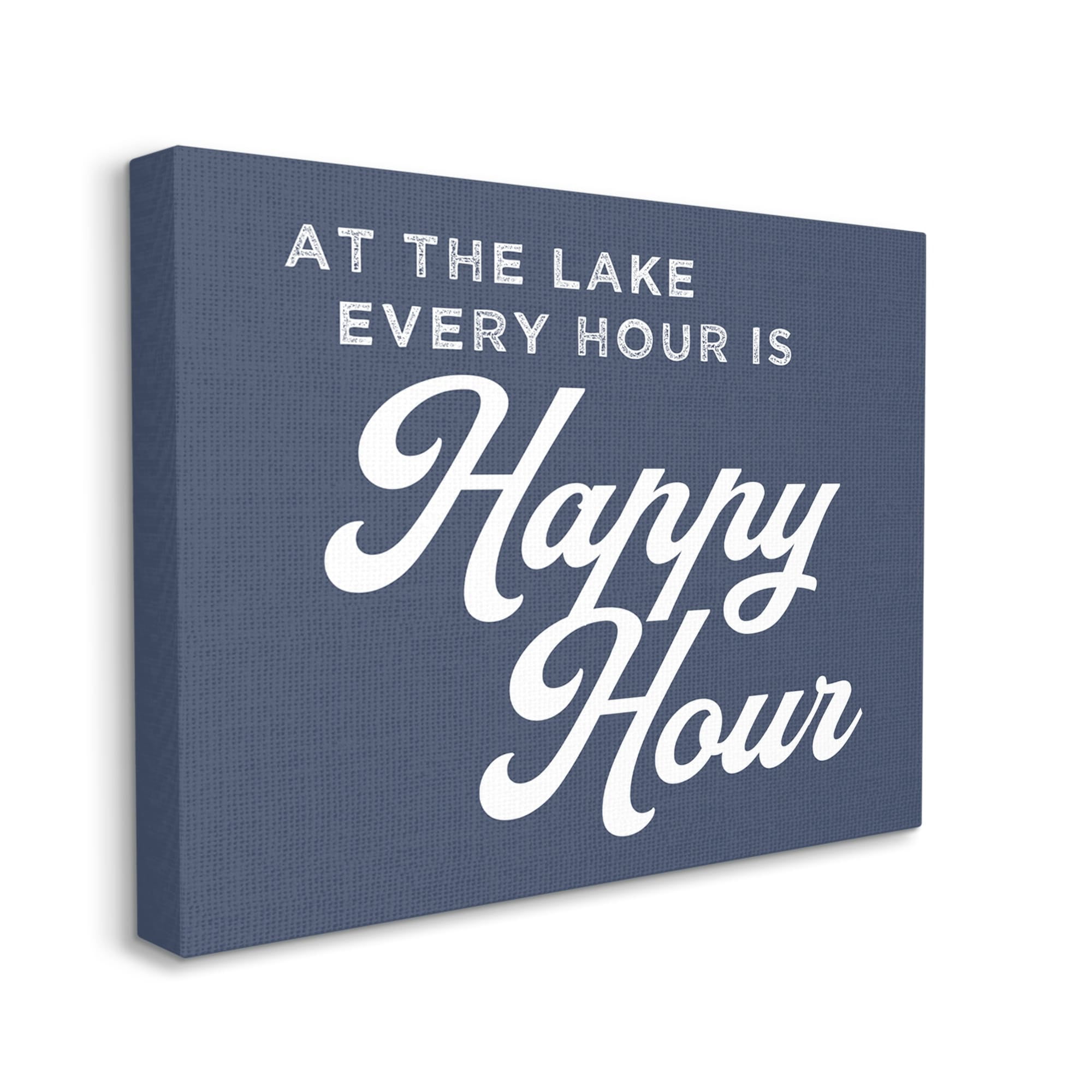 Stupell Industries Ever Hour's Happy Hour Nautical Lake Sign,48 x 36, Design by Daphne Polselli
