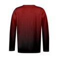 thumbnail image 5 of TQWQT Plus Size Tops for Women Sexy Fall V Neck Shirts Gradient Graphic T-Shirt Long Sleeve Tee Shirt Tops Large Casual Outfits for Women Wine XL, 5 of 6