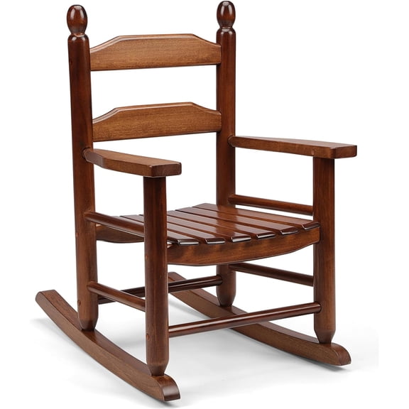 Fusion Child's Wood Porch Rocker - Perfect for Indoor or Outdoor All Weather Porch Rocker for Garden,Lawn,Balcony,Backyard and Patio Porch Rocker Use - Suitable for 3-7 Years Old(Natural)