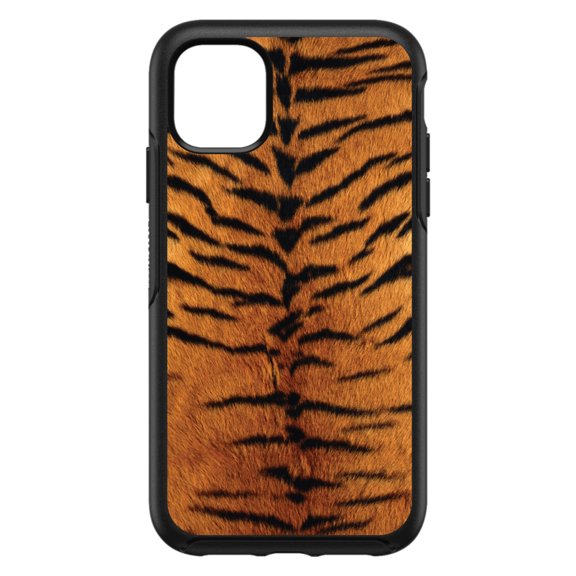 DistinctInk Custom SKIN / DECAL compatible with OtterBox Symmetry for iPhone 11 Pro MAX (6.5" Screen) - Yellow Black Tiger Fur Skin Print - Animal Print