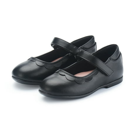 

Weestep Toddler/ Little Kid Girl Dress Ballet Flat Mary Jane Ballerina Shoe(7 Toddler Black)
