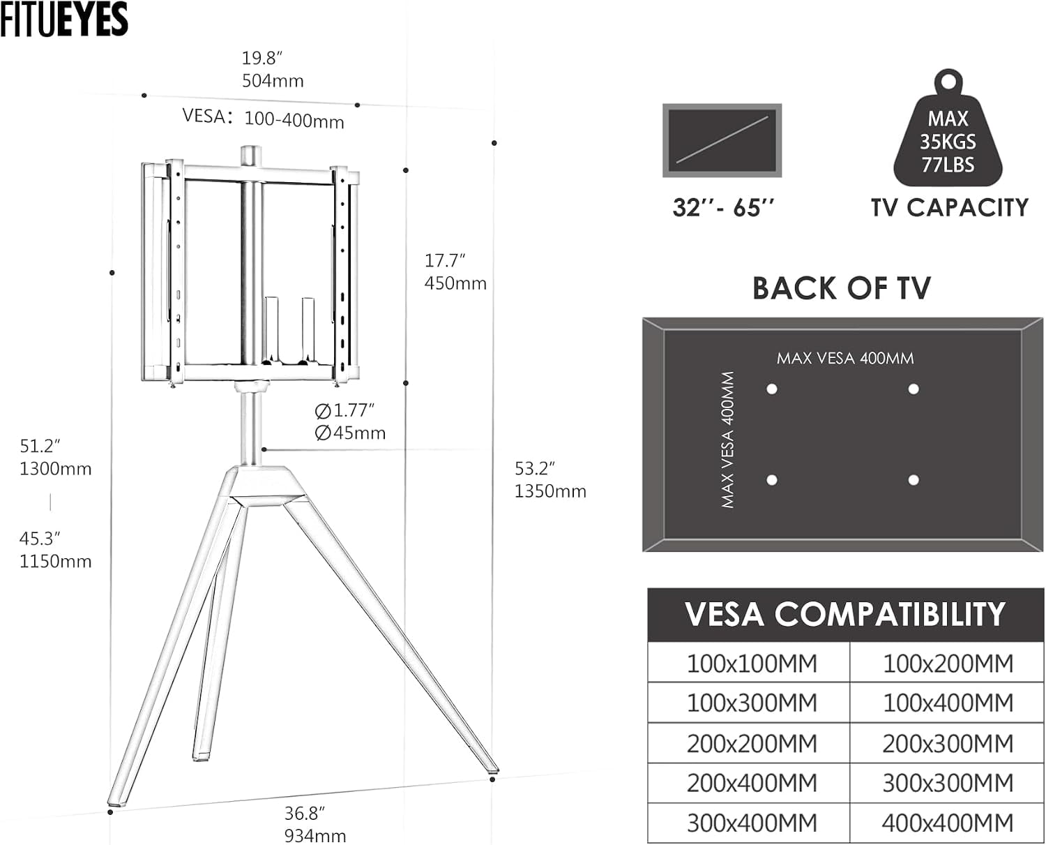 FITUEYES Picasso Series Corner TV Stand for 32–65 Inch TVs, Pink Gradient, Concealed Storage