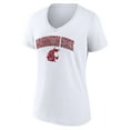 thumbnail image 2 of Women's White Washington State Cougars Campus V-Neck T-Shirt, 2 of 3
