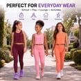 thumbnail image 5 of Essenclo Girls Athletic Crop Tank Tops, 3 Pack, Stretch Tops for Dance, Gymnastics, Yoga & Activewear, 5 of 6