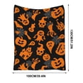 thumbnail image 4 of Aoznliie Halloween Blanket, Helloween Decor Plaid Throw Blanket with Ghost Bat Pumpkin Print, Soft Warm Fall Blanket for Couch Bed,40×28 in (S-3XL), 4 of 8