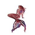 thumbnail image 5 of Bewildely Sirena de hierro forjado, arte de pared, adorno colgante para colgar al aire libre, decoración temática de playa, decoración de pared de Decoración del hogar Bronce Bewildely HA027770-02, 5 of 5