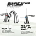 thumbnail image 3 of Accreate 8 Inch Bathroom Faucets for Sink 3 Hole with Pop up Drain and cUPC Lead-Free Hose, 3 of 9