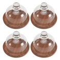 thumbnail image 1 of Multifunctional Mini Dessert Serving Stand Acacia Cake Dish with Dome Lid Platter Cake Plate for Hom, 1 of 5