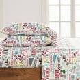 thumbnail image 4 of Levtex Home Merry & Bright Collection - Santa Claus Lane Full Sheet Set - Top Sheet (81x96), Fitted Sheet (54x75in.), and Two Pillowcases (21x30in.) - - Polyester, 4 of 4