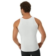 Hanes Mens Tank Tops Undershirt, Moisture-Wicking, Cotton Ribbed Tanks, White or Black/Grey Multipacks
