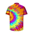 thumbnail image 5 of XMMSWDLA Tie Dye Hawaiian Short Sleeve Button-Down Shirt for Men Yellow Mens Athletic Shirts, 5 of 5