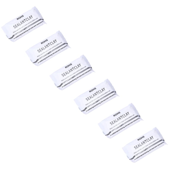 6 Pcs White Seal Putty, Grade Waterproof Duct Sealant Clay, Fast Setting Repair Putty for Tight Drain Joints, Wall Cavities, Air Conditioning Pipe Openings & Air Leak Prevention