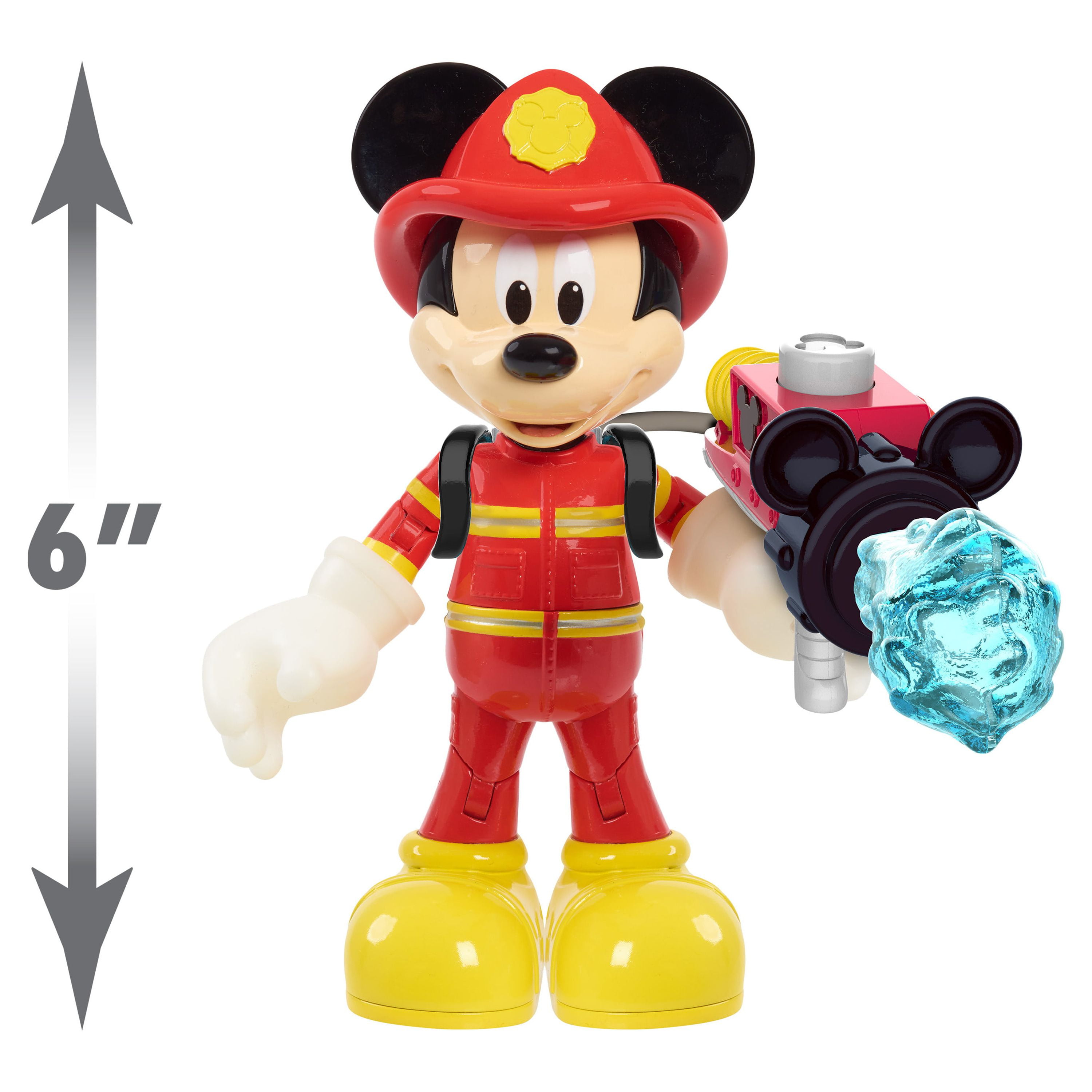 Disney Junior Fire Rescue Mickey Mouse Articulated 6-inch Figure and  Accessories, Officially Licensed Kids Toys for Ages 3 Up, Gifts and Presents