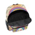 thumbnail image 6 of FORMRS School Backpack with Front Zippered Pocket 12" Student Travel Daypack, Beige Rainbow, 6 of 6