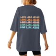 thumbnail image 4 of WILLBEST Chemises pour Femmes Décontractées Mode Été Col Rond Manches Courtes T-Shirt Imprimé Ample Confortable 6, 4 of 6