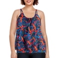 thumbnail image 5 of Ocean Blues Women's Plus Size Tankini Top Only Loose Fit Blouson Bathing Suit Top Size L, 5 of 8