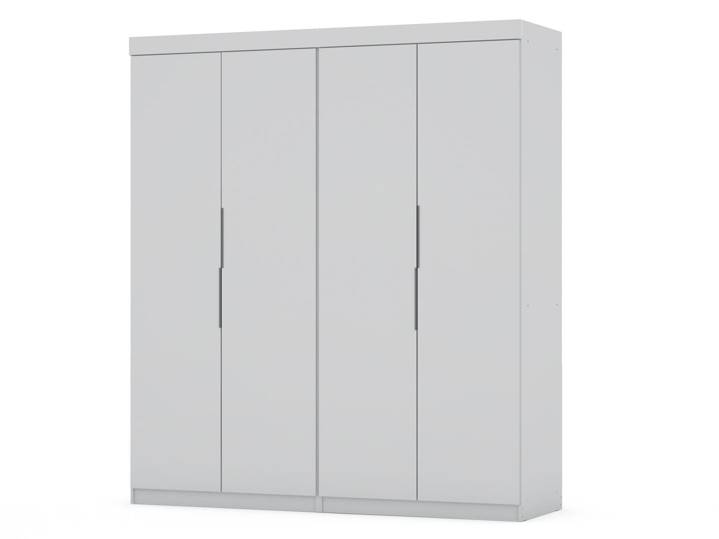 White Gloss/White ASPIRE HOME 2 Door Wardrobe with Mirror