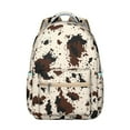 thumbnail image 1 of Farmhouse Style School Backpack Vintage Cow Print and Rustic Country-Themed Design Classic Animal Pattern Bag for Students, 1 of 5