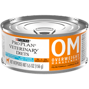 (24 Pack) Purina Pro Plan Veterinary Diets OM Overweight Management Feline Formula Wet Cat Food, 5.5 oz. Cans