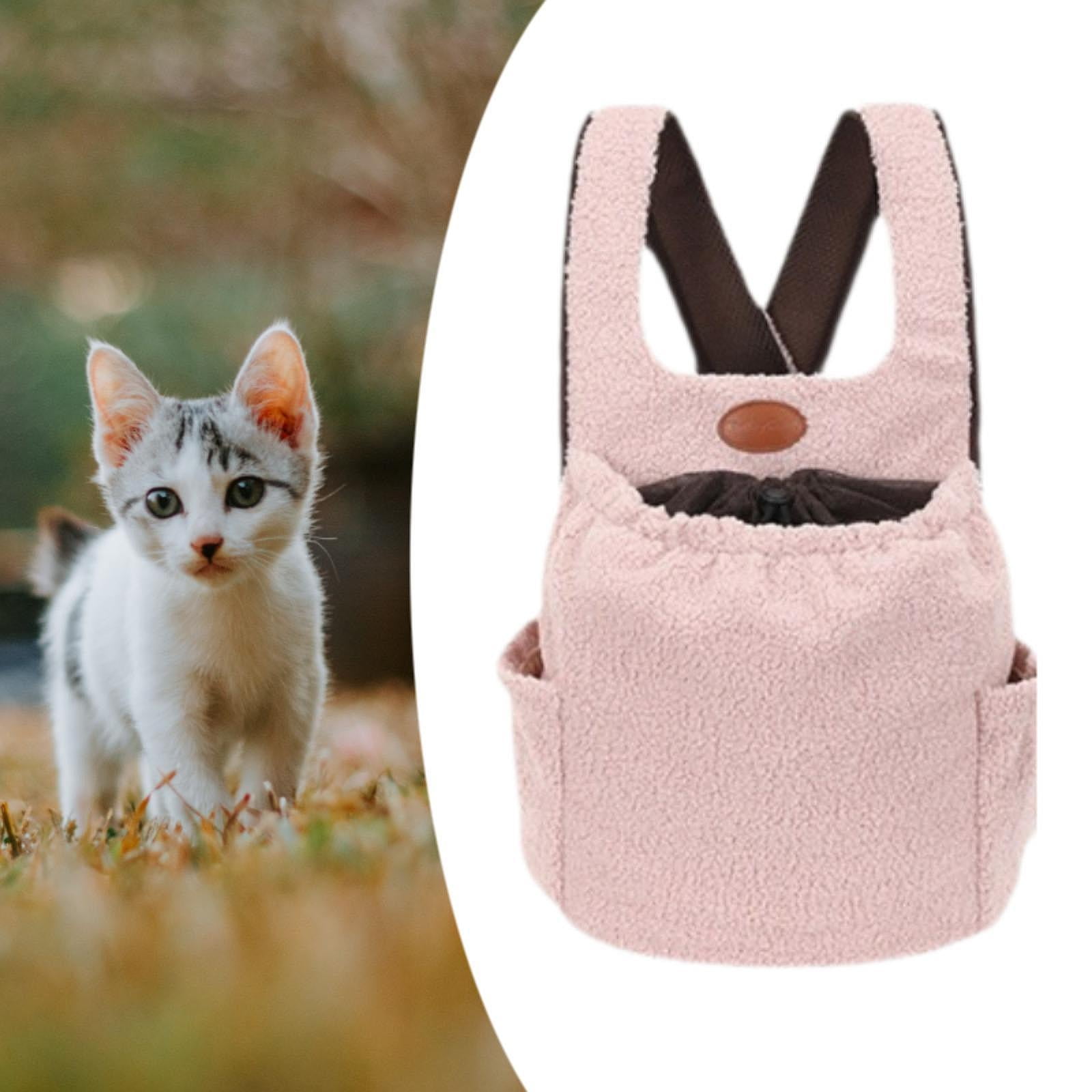 oshhni Pet Carrier Backpack Adjustable Novelty Travel Bag Breathable Kitten Dog Bag Pink