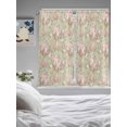thumbnail image 4 of Living Room Curtains 72 Inches length, Pink Flowers Window Treatment Curtain Drapes, Green Country Botanical Floral Leaves Light Filtering Drapes for Bedroom Laundry Room, 52"x72", 2 Panels, 4 of 7