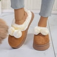 thumbnail image 2 of Cloud Slippers for Women 2025 Winter Warm Fuzzy Platform House Shoes Pompom Fleece Lined Plush Bedroom Slides Fashion Casual Cozy Indoor and Outdoor Slip on, 2 of 6