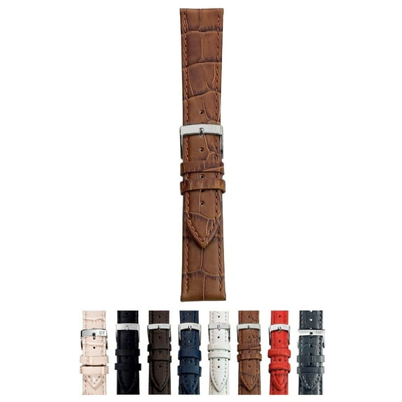 Morellato Bolle (Ec) Watch Strap - Tan Brown - 20mm - Chrome-plated Stainless Steel Buckle - MORELLATO 1930 Collection