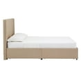 thumbnail image 5 of Weston Home Gaylen Linen V-Channel Headboard Storage Platform Bed, Queen, Beige, 5 of 8