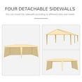 thumbnail image 4 of Outsunny Large 10' x 20' Party Tent, Events Shelter Canopy Gazebo with 4 Removable Side Walls for Weddings, Picnic, White, 4 of 10