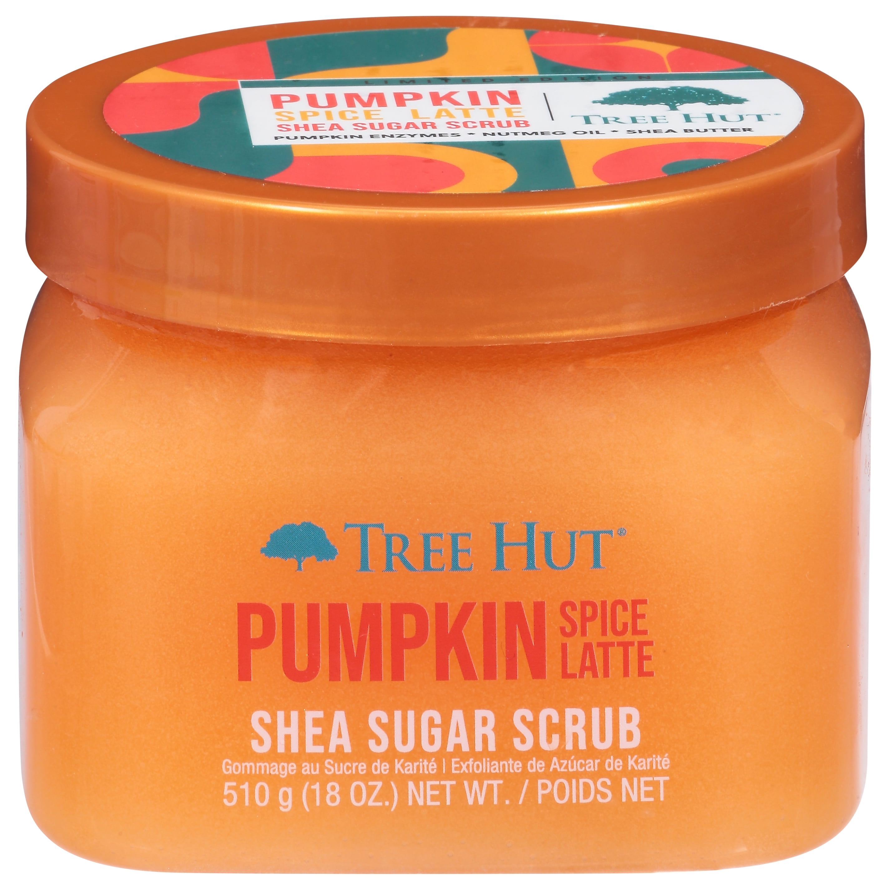 Tree Hut Pumpkin Spice Latte Shea Sugar Exfoliating & Hydrating Body Scrub, 18 oz.