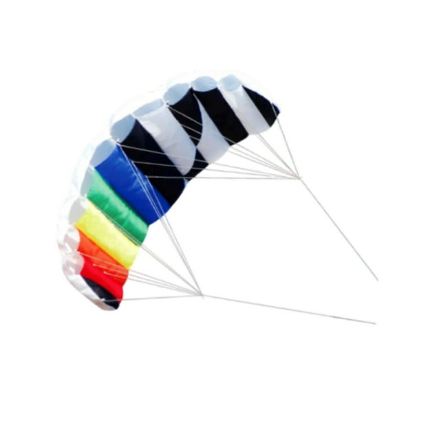Kite de acrobacias de doble línea 55 pulgadas fácil de volar, 2 cuerdas sin esqueleto para adultos kite deportivo para kiting de parque
