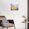 thumbnail image 3 of 10 Inch Wall Clock Battery Operated Silent Clock Decorative for Office, Kitchen, Outdoor, Living RoomSpring Tulip Purple Flower Style, 3 of 4