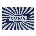 thumbnail image 1 of Steven Cutting Board, Common English First Name for Boys in Blue and White Retro Composition, Decorative Tempered Glass Cutting and Serving Board, Small Size, Navy Blue and White, by Ambesonne, 1 of 1