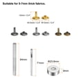 thumbnail image 2 of Unique Bargains 400 Sets Leather Rivets 10 x 10mm Metal with 3 Setter Tools, 4 Colors, 2 of 7