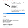 thumbnail image 2 of Front Left Strut Assembly - Compatible with 2008 - 2013 BMW 128i 2009 2010 2011 2012, 2 of 2