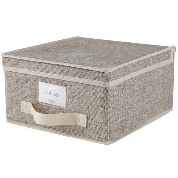 Simplify Medium Storage Box in Faux Jute