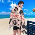 thumbnail image 5 of Watercolor Animal Snow Leopard Pink Beige Beach Towel 31" x 71", Quick Dry Bath Towel Absorbent Lightweight Travel Towel for Beach Yoga Swim Sport Camping Holiday, 5 of 7