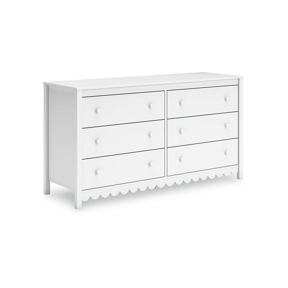 Signature Design by Ashley Hallityn 6 Drawer Dresser, White
