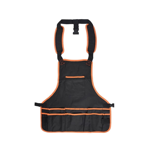 Delantal De Tela Oxford Delantal De Jardinería Ajustable Con Múltiples Bolsillos Chef Baker Barber Carpintería Delantal Para Cafetería Hornear Peluquería Jardinería Cocina Vogacara TO004685-00