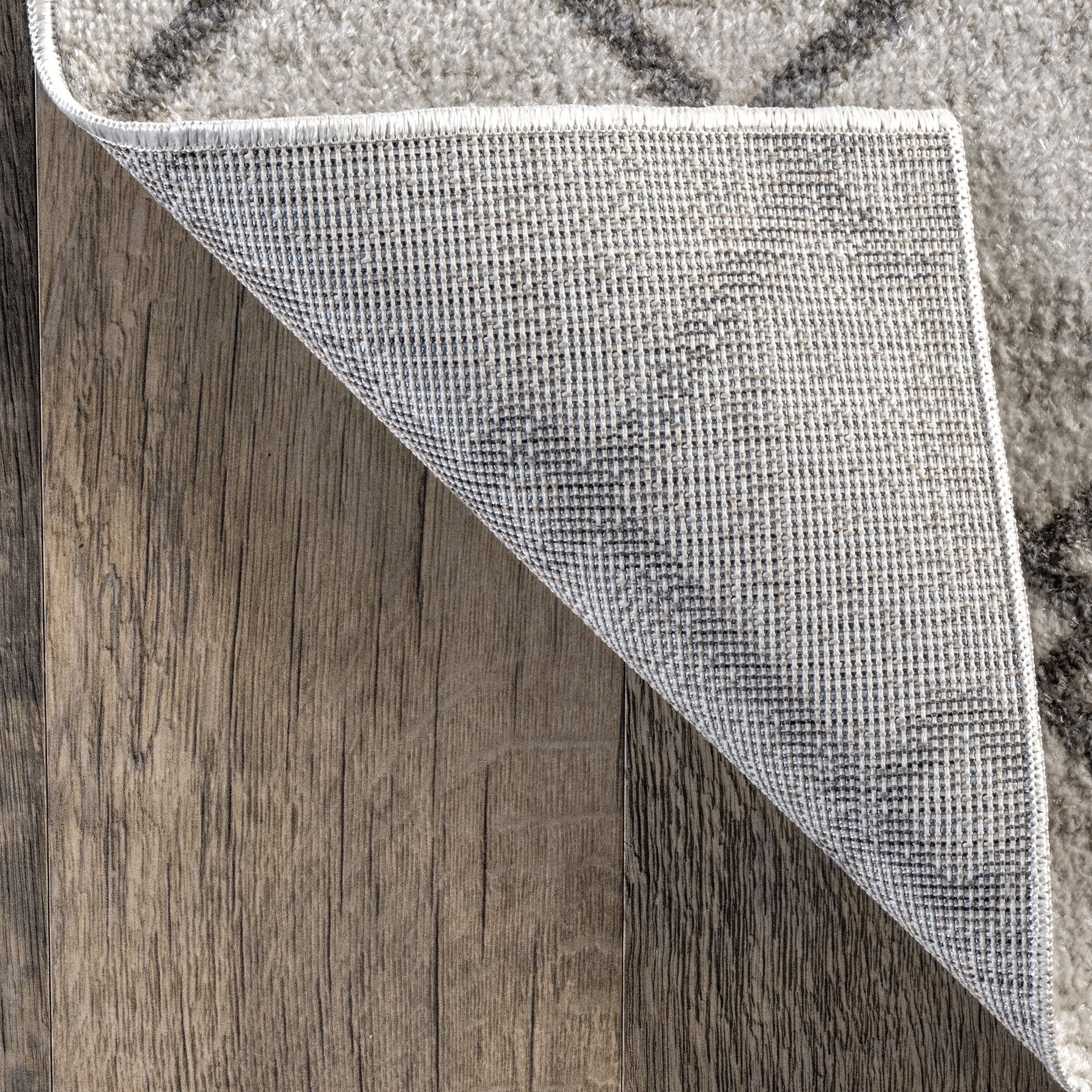 nuLOOM Mya Geometric Trellis Machine Washable Area Rug, 8' x 10', Gray