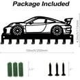 thumbnail image 3 of 1set Car Key Holder Wall Mount Race Car Key Hanger 10 Hooks Farmhouse Key Holder for Wall Key Rack Metal Key Organizer Key Hooks for Dog Leash Home Kitchen Entryway Front Door Gift for Car Lover, 3 of 8