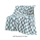 thumbnail image 3 of Manta De Franela Manta de franela a cuadros azul claro de 100 x 70 cm, con estampado de cuadros azul claro, para cama y sofá (1 unidad) JASKFLY, 3 of 9