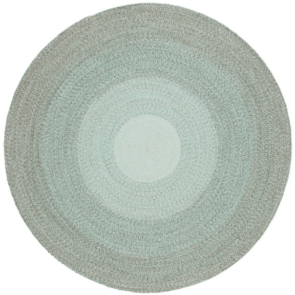 SAFAVIEH Cape Cod Richmal Geometric Cotton Area Rug, Green, 7' x 7' Round