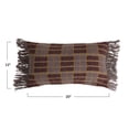 thumbnail image 2 of Bloomingville Woven Recycled Cotton Blend Lumbar Pillow with Fringe, 2 of 6