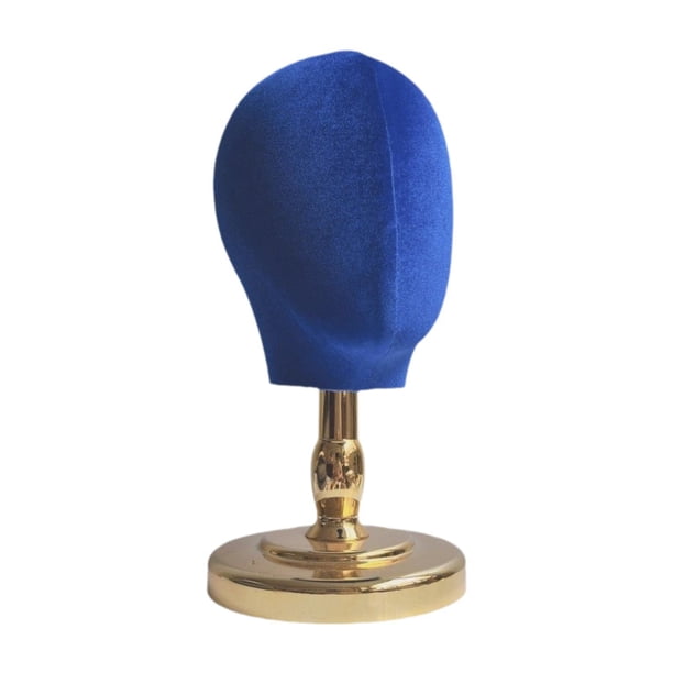 Cabeza de exhibición para soporte de peluca, soporte para sombrero de cabeza de maniquí, soporte para peluca, cabeza de maniquí de terciopelo para